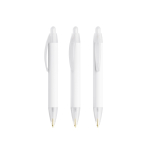 Penna a sfera in plastica con stampa a 360° e inchiostro blu Wide Body Mini BIC® color bianco trasparente