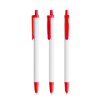 Penna a sfera in plastica riciclata con ampia area di stampa e inchiostro blu BIC® color rosso