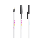 Penna a sfera in plastica riciclata con cappuccio e inchiostro blu Round Stic® BIC® color nero