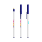 Penna a sfera in plastica riciclata con cappuccio e inchiostro blu Round Stic® BIC® color blu mare