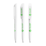 Penna riciclata con clip e inchiostro blu Super Clip Ecolutions BIC® color bianco