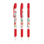 Penna a sfera in plastica riciclata con grip morbido e inchiostro nero BIC® color rosso
