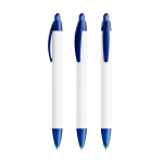 Penna BIC® in plastica riciclata con fusto largo e inchiostro blu color blu trasparente