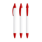 Penna in plastica riciclata con profilo largo e inchiostro nero BIC® color rosso