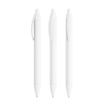 Penna in plastica riciclata con profilo largo e inchiostro nero BIC® color bianco