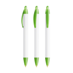 Penna in plastica riciclata con profilo largo e inchiostro nero BIC® color verde trasparente