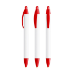 Penna in plastica riciclata con profilo largo e inchiostro nero BIC® color rosso trasparente