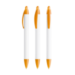 Penna in plastica riciclata con profilo largo e inchiostro nero BIC® color arancione trasparente