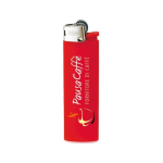 Accendino in plastica dal design sottile e fiamma stabile BIC® J23 color rosso