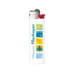 Accendino in plastica dal design sottile e fiamma stabile BIC® J23 color bianco