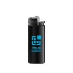 Accendino nero in plastica di piccole dimensioni con sicurezza per bambini BIC® J25 vista area di stampa