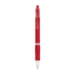 Penna a sfera in plastica con corpo traslucido e inchiostro blu Click BIC® color rosso