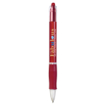 Penna a sfera in plastica con corpo traslucido e inchiostro blu Click BIC® color rosso