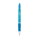 Penna a sfera in plastica con corpo traslucido e inchiostro blu Click BIC® color azzurro ciano