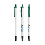 Penna a sfera in plastica riciclata con puntatore touch e inchiostro nero BIC® color verde