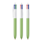 Penna a sfera in plastica stile ghiacciato con inchiostro in 4 colori BIC® color verde mela