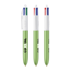 Penna a sfera in plastica stile ghiacciato con inchiostro in 4 colori BIC® color verde mela