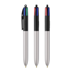 Penna a sfera in plastica stile ghiacciato con inchiostro in 4 colori BIC® color nero / grigio