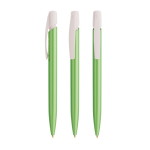 Penna a sfera in plastica con clip robusta e inchiostro blu Media Clic Glacé BIC® color verde
