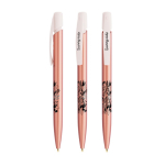 Penna a sfera in plastica con clip robusta e inchiostro blu Media Clic Glacé BIC® color rosa