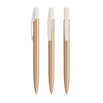 Penna a sfera in plastica con clip robusta e inchiostro blu Media Clic Glacé BIC® color oro