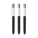 Penna a sfera in plastica soft touch con inchiostro a 4 colori BIC® color bianco/nero