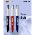 Penna a sfera in plastica soft touch con inchiostro a 4 colori BIC®