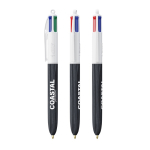 Penna a sfera in plastica effetto legno prodotta nell’UE con 4 inchiostri BIC® color nero