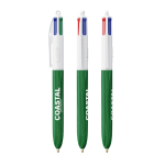 Penna a sfera in plastica effetto legno prodotta nell’UE con 4 inchiostri BIC® color verde