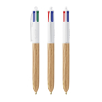 Penna a sfera in plastica effetto legno prodotta nell’UE con 4 inchiostri BIC® color legno