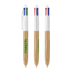 Penna a sfera in plastica effetto legno prodotta nell’UE con 4 inchiostri BIC® color legno