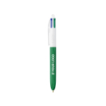 Penna a sfera in plastica effetto legno prodotta nell’UE con 4 inchiostri BIC® vista area di stampa