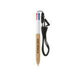 Penna a sfera in plastica effetto legno con inchiostro a 4 colori BIC® vista area di stampa