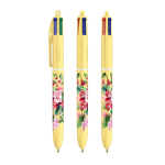 Penna a sfera in plastica con finitura pastello e inchiostro a 4 colori BIC® color giallo pastello