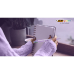 Penna a sfera in plastica con finitura pastello e inchiostro a 4 colori BIC®