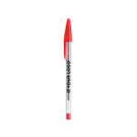 Penna a sfera classica in plastica trasparente con inchiostro rosso BIC® Cristal® vista area di stampa