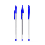 Penna a sfera classica in plastica trasparente con inchiostro blu BIC® Cristal® color blu