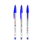 Penna a sfera classica in plastica trasparente con inchiostro blu BIC® Cristal® color blu