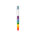 Penna a sfera in plastica stile arcobaleno con 4 inchiostri BIC® vista area di stampa
