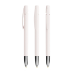 Penna a sfera in plastica ricaricabile a scatto con inchiostro blu BIC® color bianco