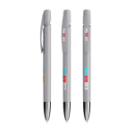 Penna a sfera in plastica ricaricabile con meccanismo a scatto e inchiostro nero BIC® color grigio