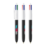 Penna a sfera in plastica riciclata prodotta nell’UE con inchiostro a 4 colori BIC® color bianco