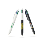 Penna a sfera in plastica riciclata prodotta nell’UE con inchiostro a 4 colori BIC®