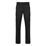 Pantalone unisex in twill multitasche con vita elastica 190 g/m2 Velilla color nero