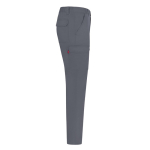Pantalone unisex in twill multitasche con vita elastica 190 g/m2 Velilla color grigio quarta vista