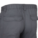 Pantalone unisex in twill multitasche con vita elastica 190 g/m2 Velilla color grigio quinta vista