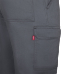 Pantalone unisex in twill multitasche con vita elastica 190 g/m2 Velilla color grigio sesta vista