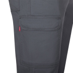 Pantalone unisex in twill multitasche con vita elastica 190 g/m2 Velilla color grigio settima vista