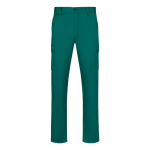 Pantalone unisex in twill multitasche con vita elastica 190 g/m2 Velilla color verde