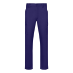 Pantalone unisex in twill multitasche con vita elastica 190 g/m2 Velilla color blu reale
